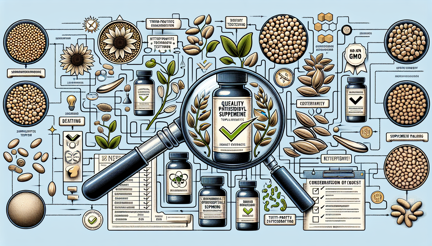 Illustration of quality phosphatidylserine supplement selection