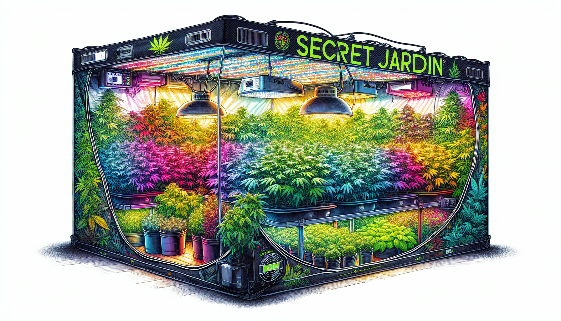 Ein XXL-Growzelt von Secret Jardin, das für professionelle Anbauer geeignet ist.