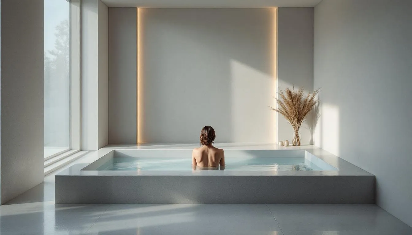 A minimalist lifestyle intertwined with cold plunging practices.