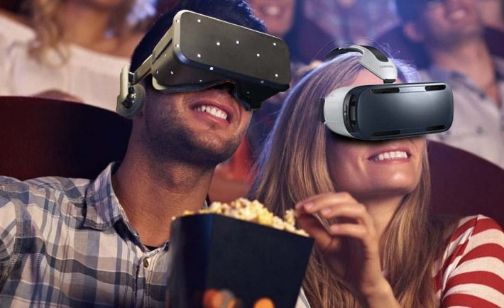 Two couple with vr experience, physical bodies on stereoscopic displays with no power glove and artificial intelligence