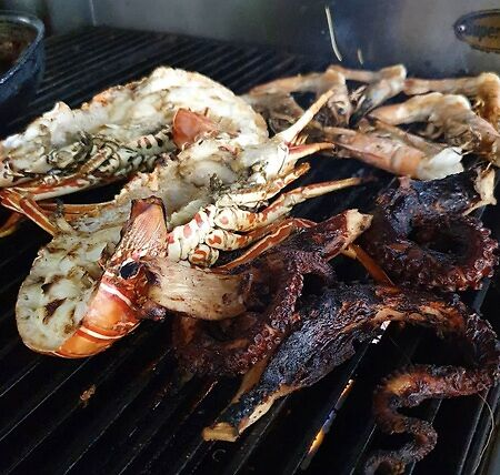 Fijian lobster on the barbeque, Fiji Vacation