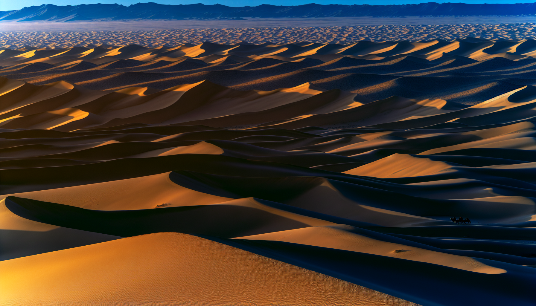 Beeindruckende Sanddünen der Wüste Gobi