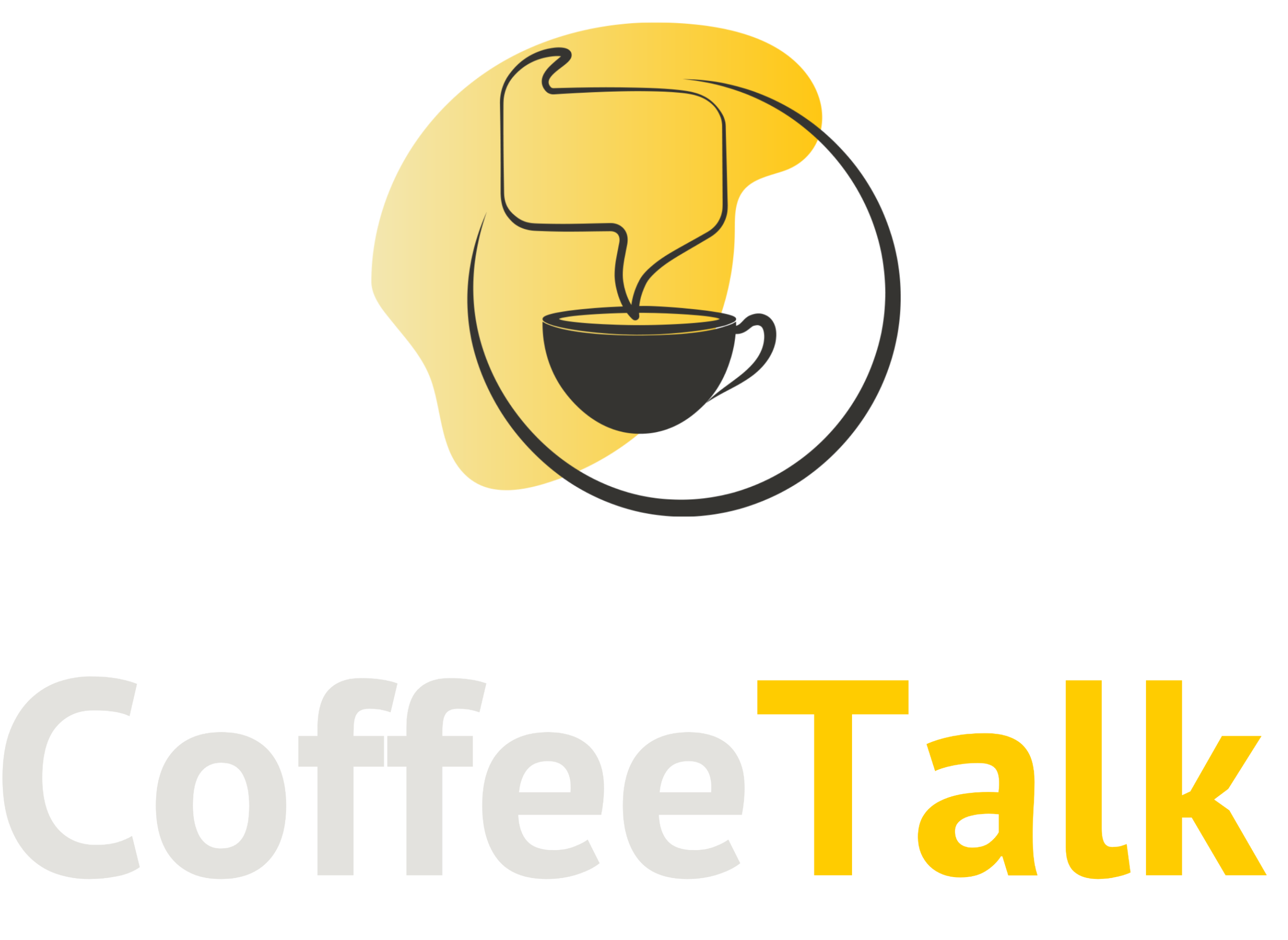 CoffeeTalk logo with a cup of coffee