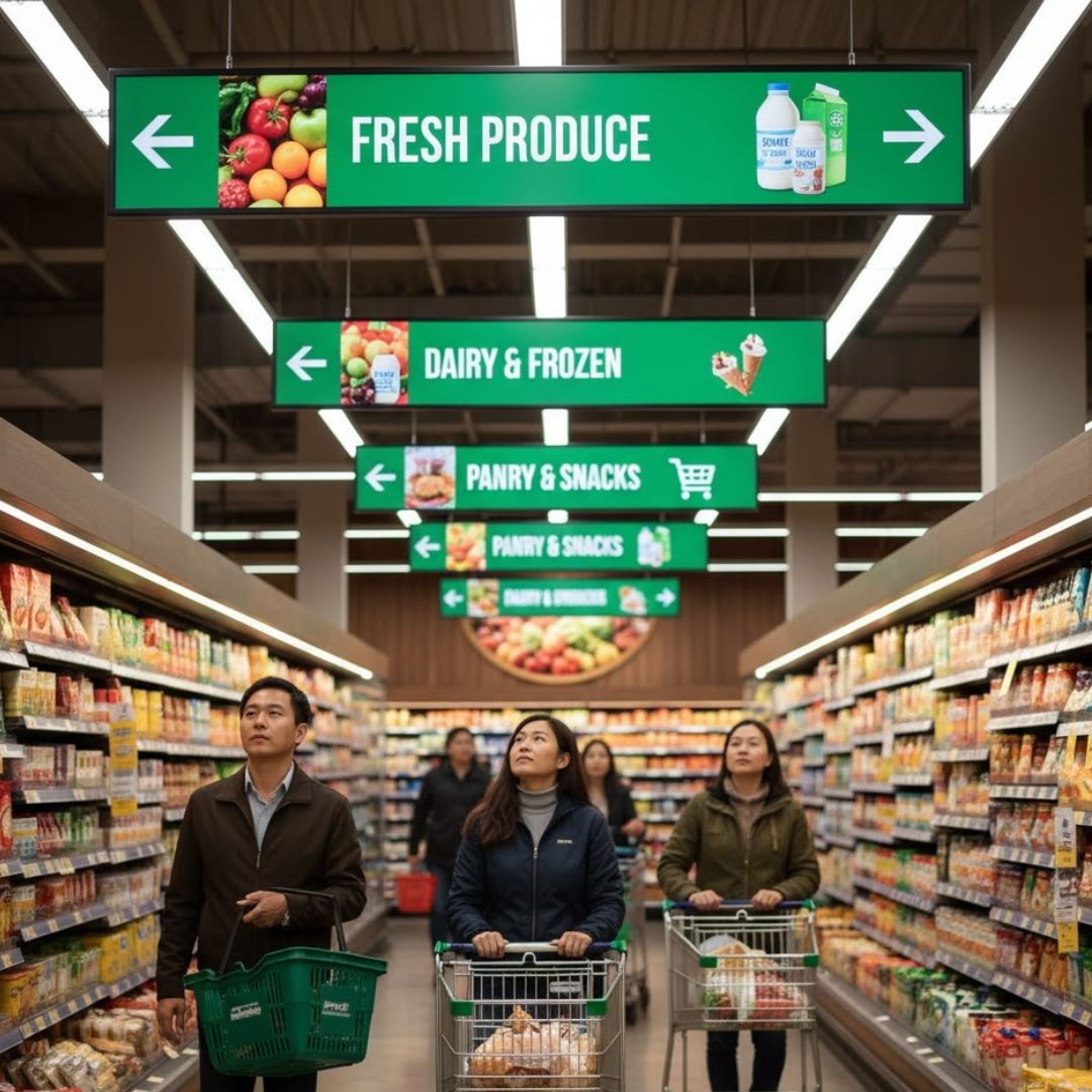 grocery store displays