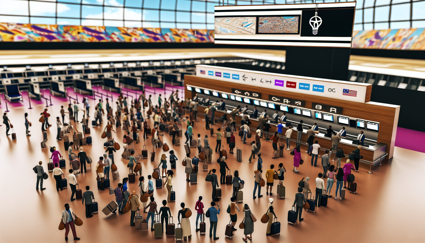 Royal Jordanian at JFK Airport check-in counter