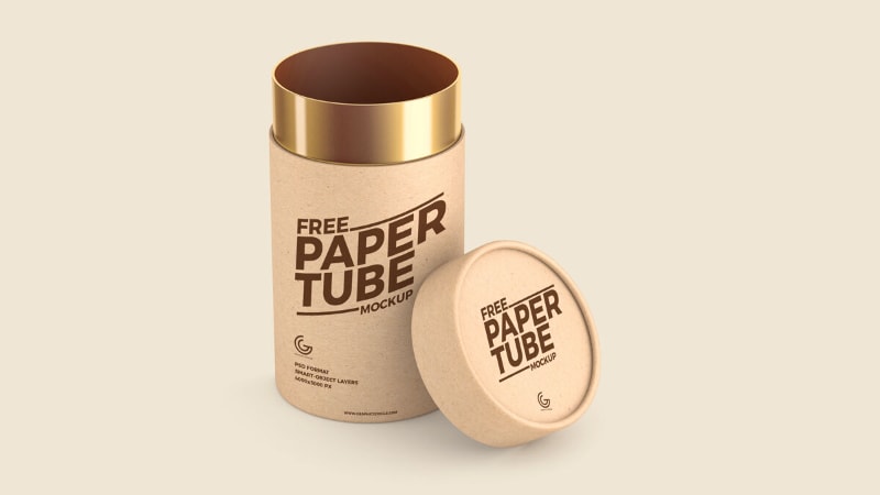 Paper tube mockup