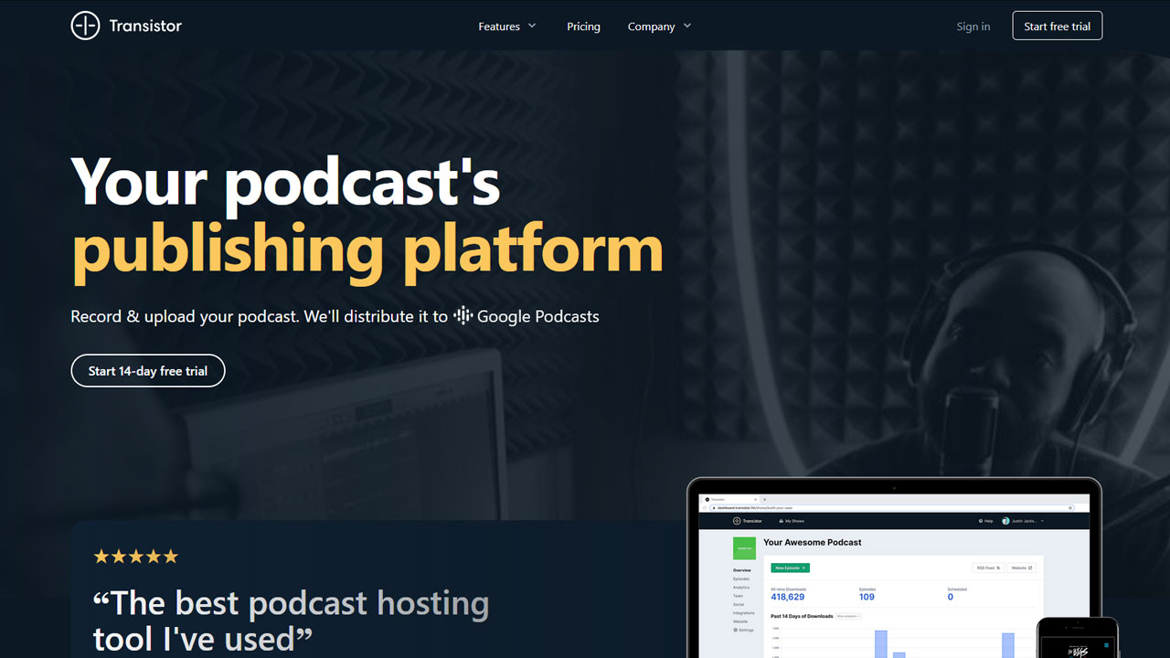 Transistor - Best Podcast Hosting Platforms