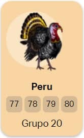 peru no jogo do bicho