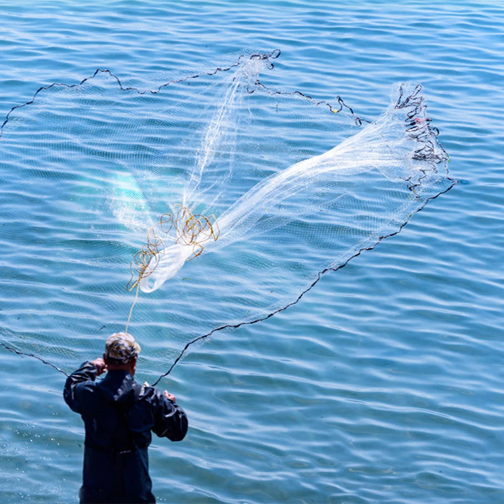 Throw nets to help catch live bait for a fish stalker we mean angler.