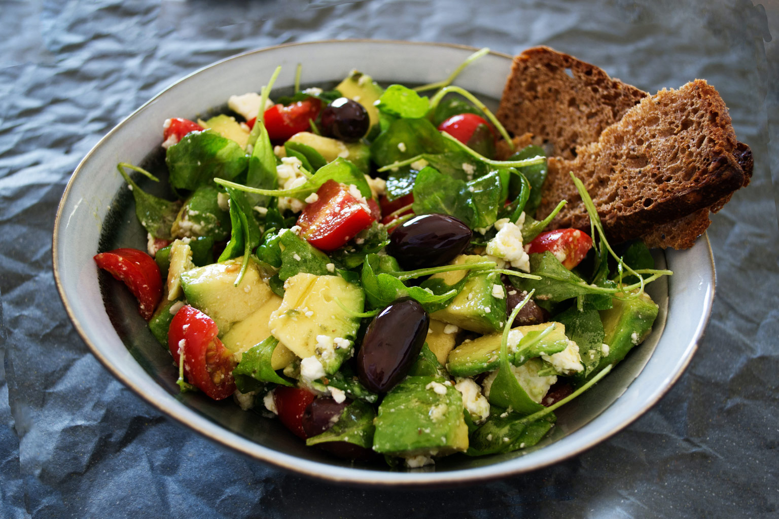 Græsk salat med Kalamata oliven
