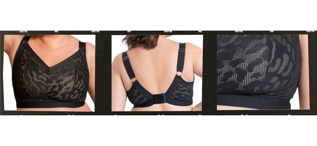 all side views of Samanta Alex Wireless Polish Bra that still offers structure