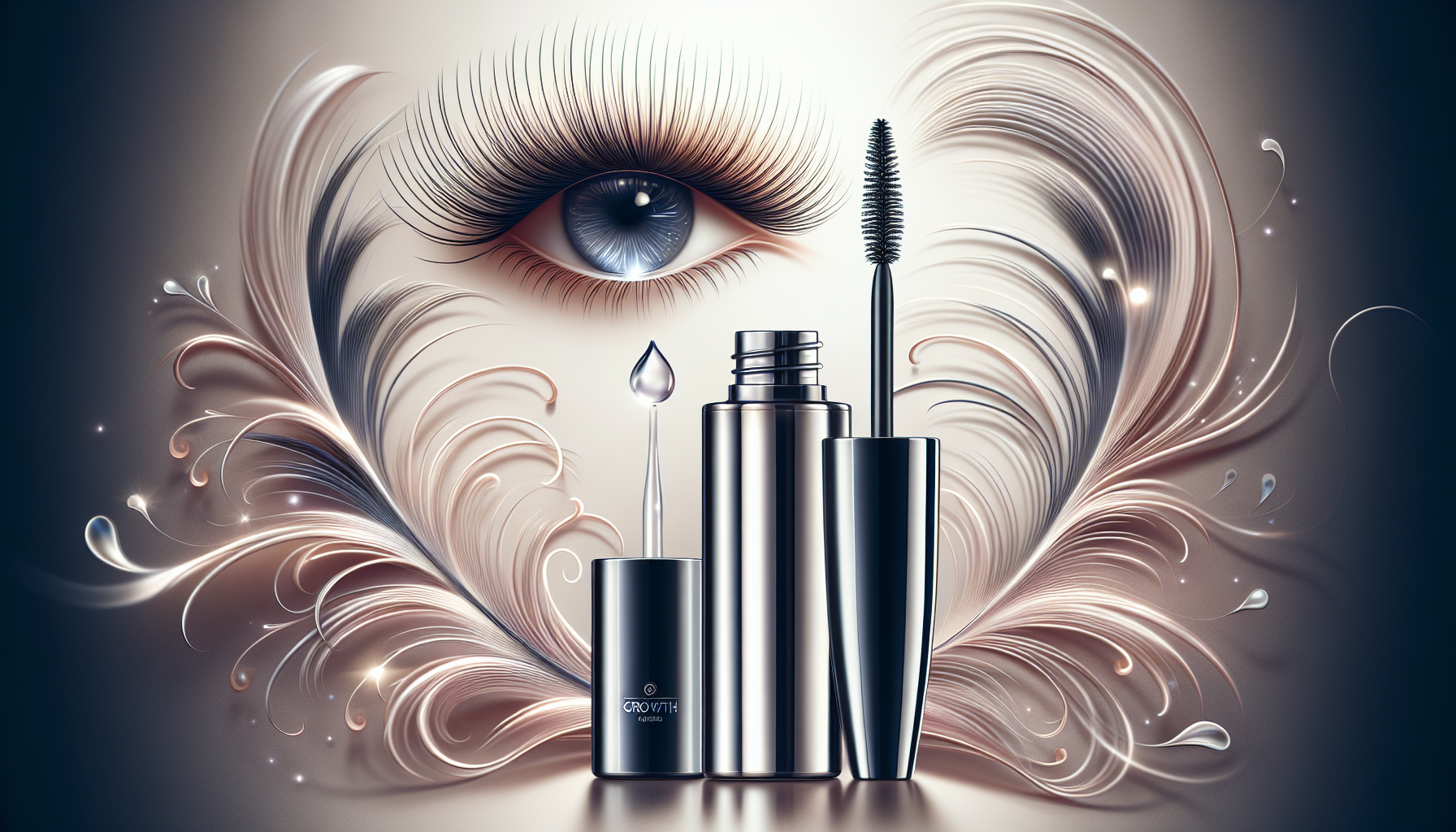 Eine Kombination von Wimpernserum und Growth Mascara, die zusammen verwendet werden.