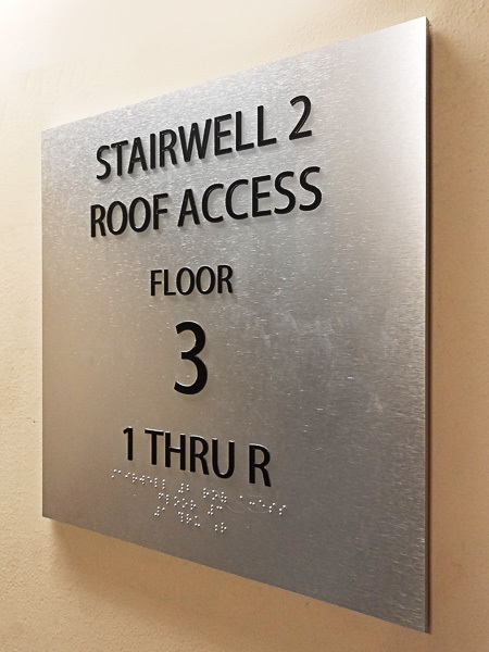 ADA Signs are required in office buildings. Elevate them to match the kind of customer you are looking for. 