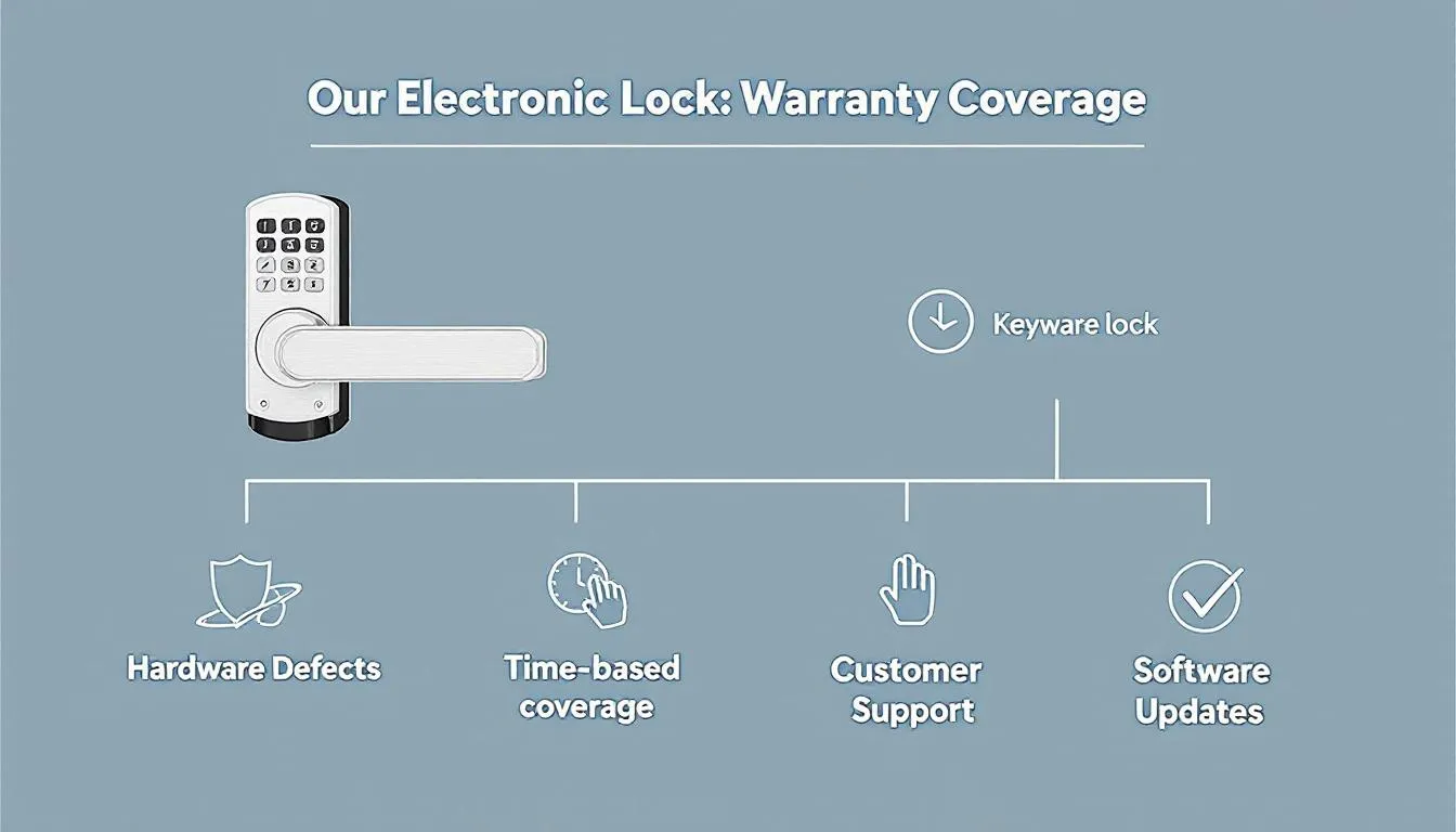 Explaining mechanical warranty coverage for electronic locks.