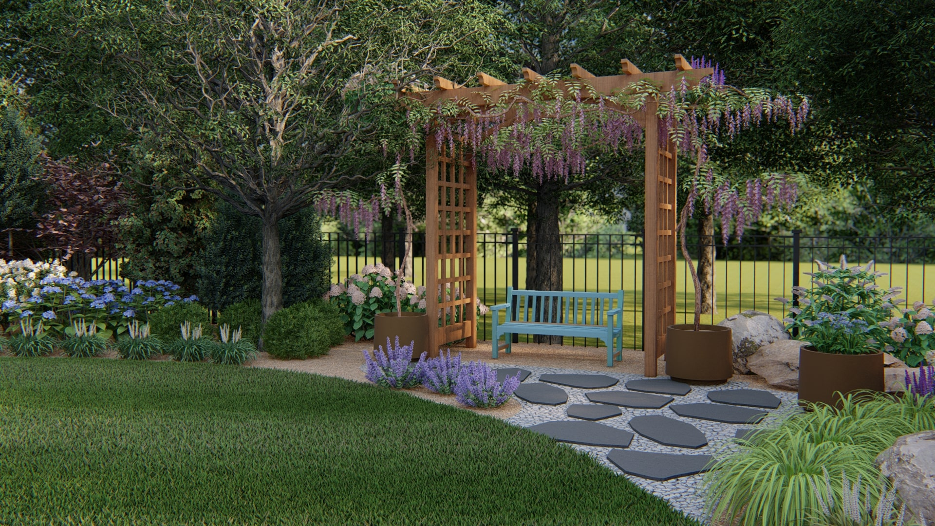 A pergola is a great addition to a small or large backyard