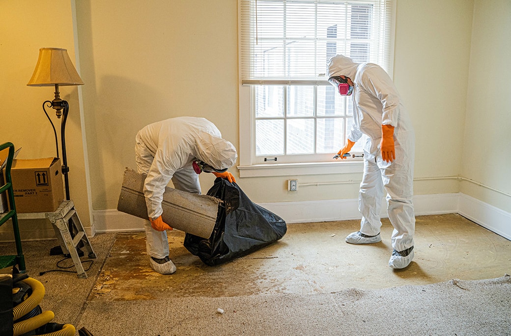 Water damage restoration services.