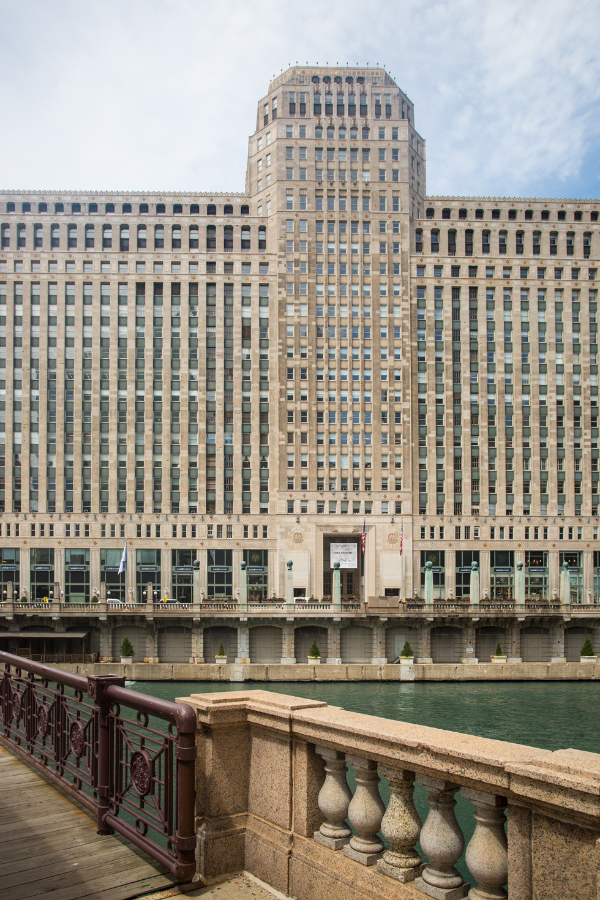 theMart building in Chicago with views of the river