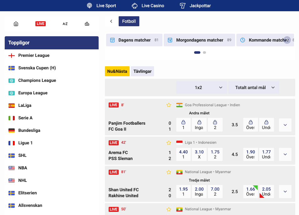 Fotboll odds