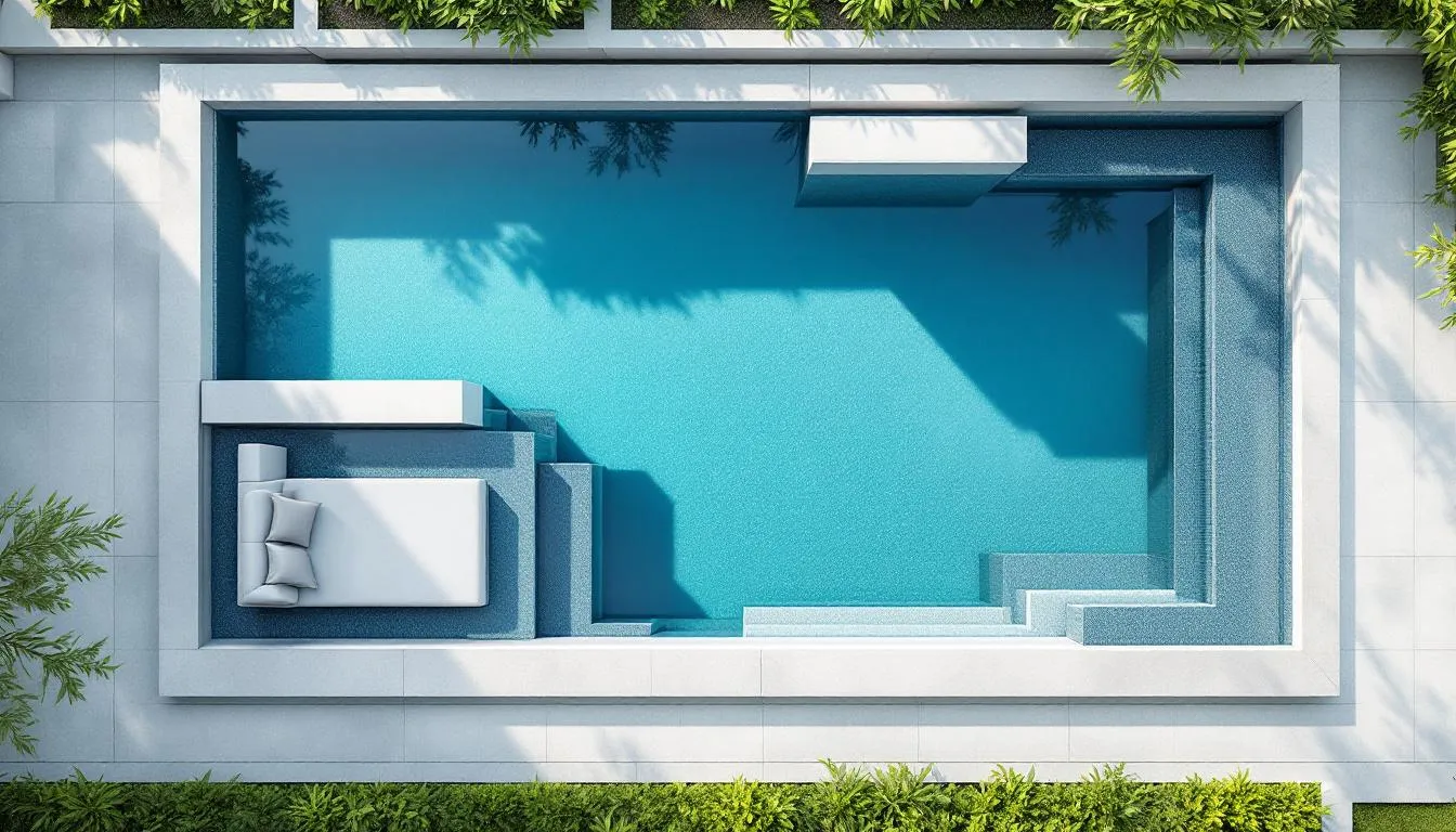 A stunning swimming pool design that highlights various pool shapes and water features, contributing to a visually appealing pool area.