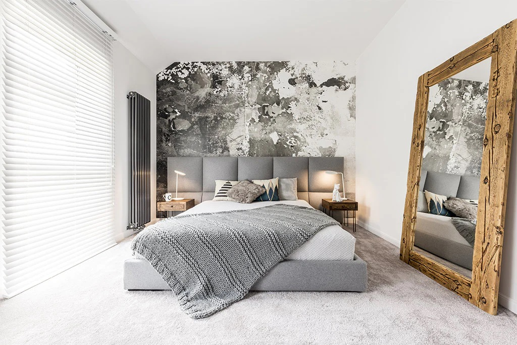 Monochromatic bedroom design