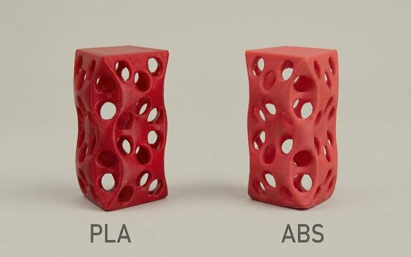 comparison of 3D printed PLA and ABS materials
