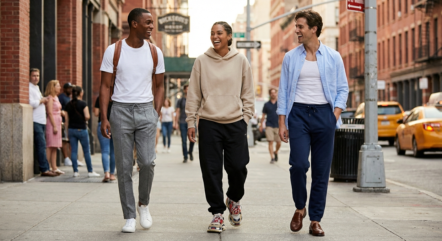 Co ubrać do spodni dresowych? Spodnie dresowe najlepiej łączyć z dopasowanymi T-shirtami, luźnymi bluzami typu oversize lub nawet koszulami, aby tworzyć stylizacje w duchu athleisure.