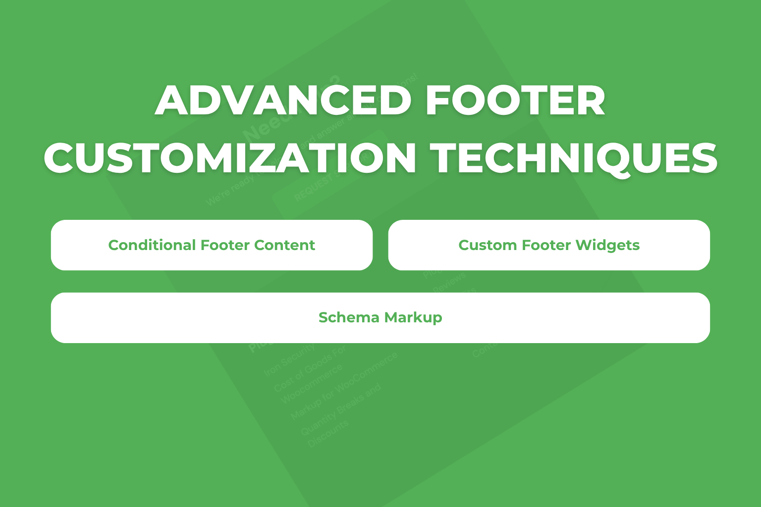 Advanced Footer Customization Techniques