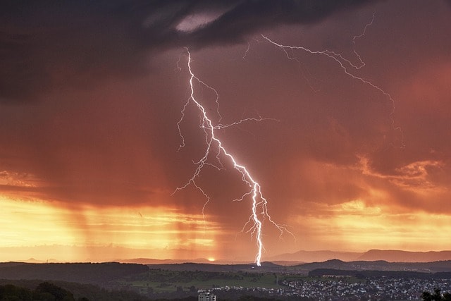 Lightning discharges and global thunderstorm activity.