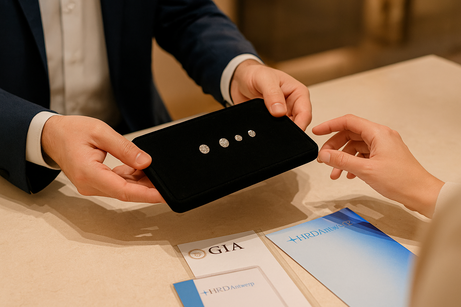 Fashion Goldi teemantide degustatsioon – klient valib salongis sertifitseeritud teemante