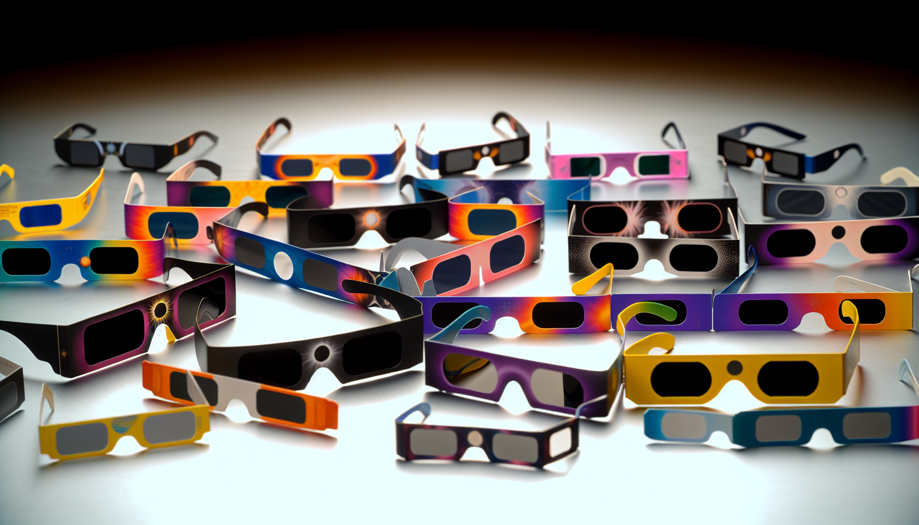 Variety of eclipse glasses