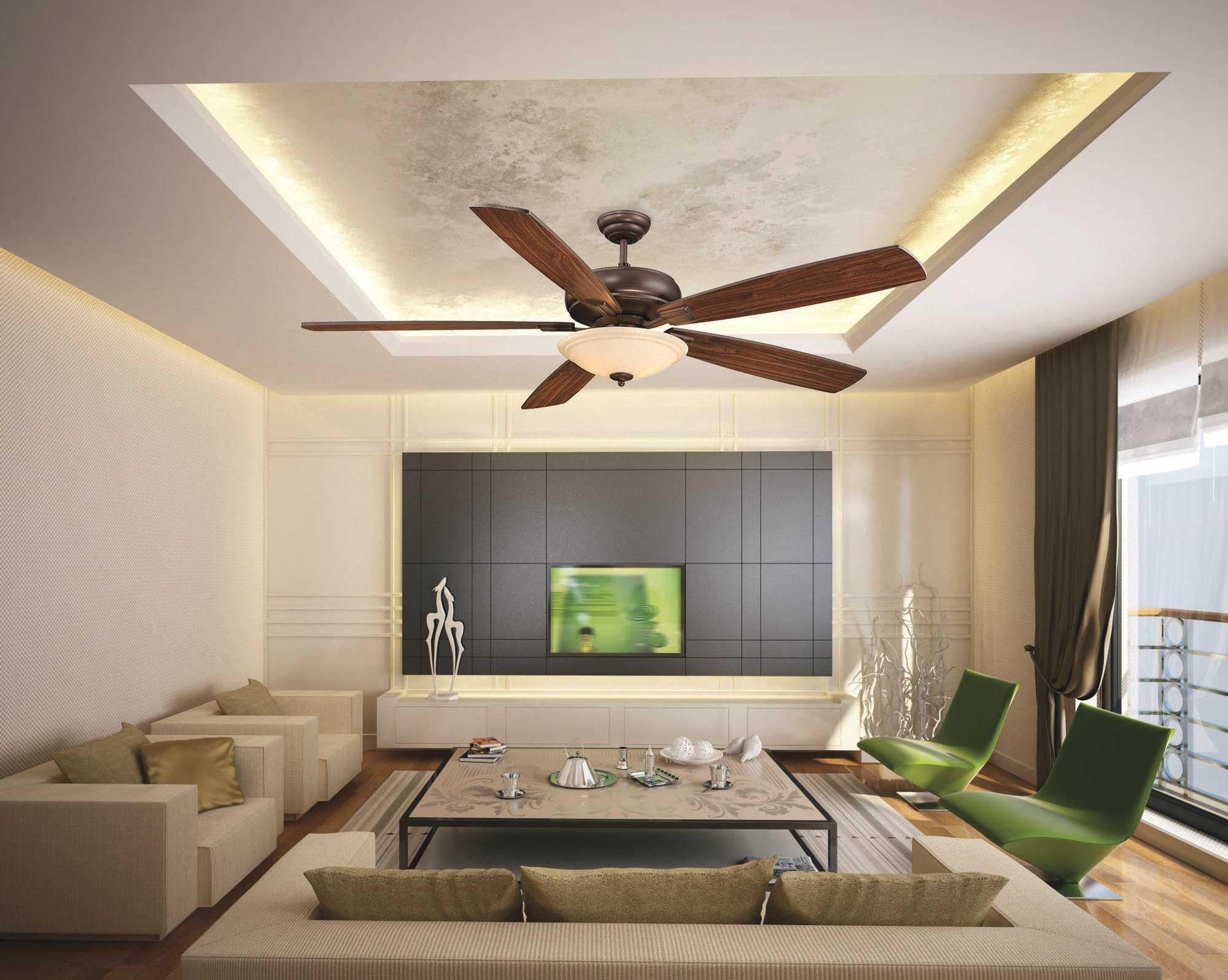 Enjoy a Cleaner and Healthier Living Room with your clean ceiling fan
