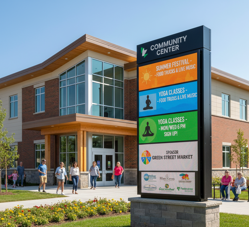 community centers prefer outdoor LED signage