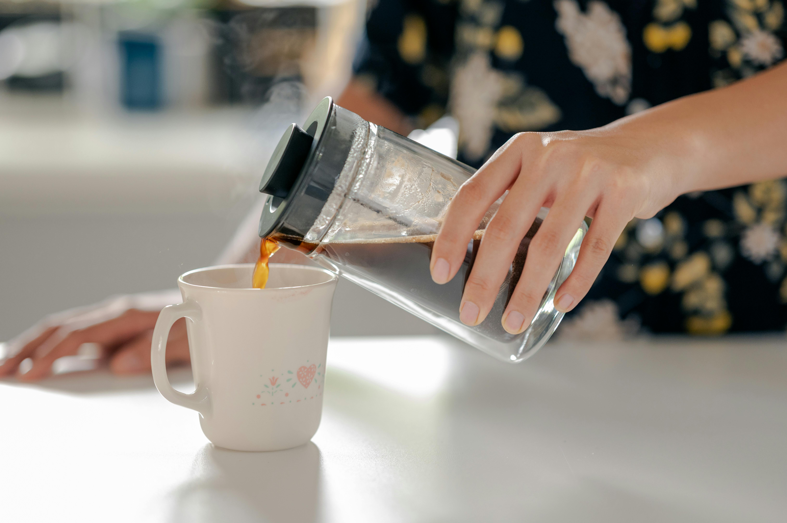 En French press kaffebryggare är en av de populäraste