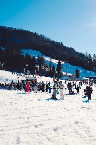 Downhill skiing at one of the best ski resorts in New England