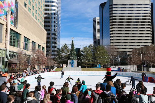 Skaters at the Downtown Denver Rink 