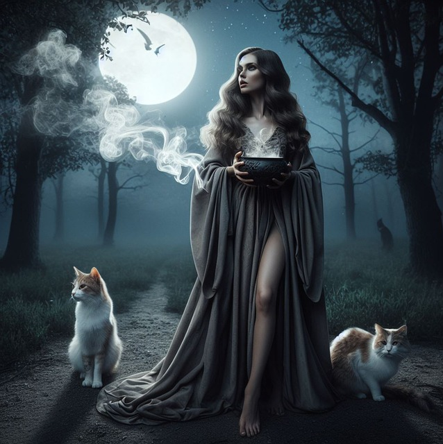 ai generated, woman, high priestess,