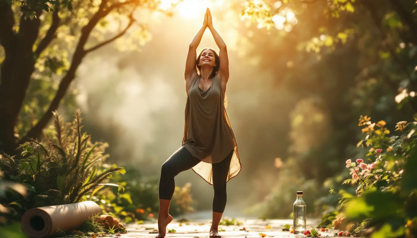 An image of strong bones and healthy lifestyle elements, reflecting the benefits of shilajit for bone health.