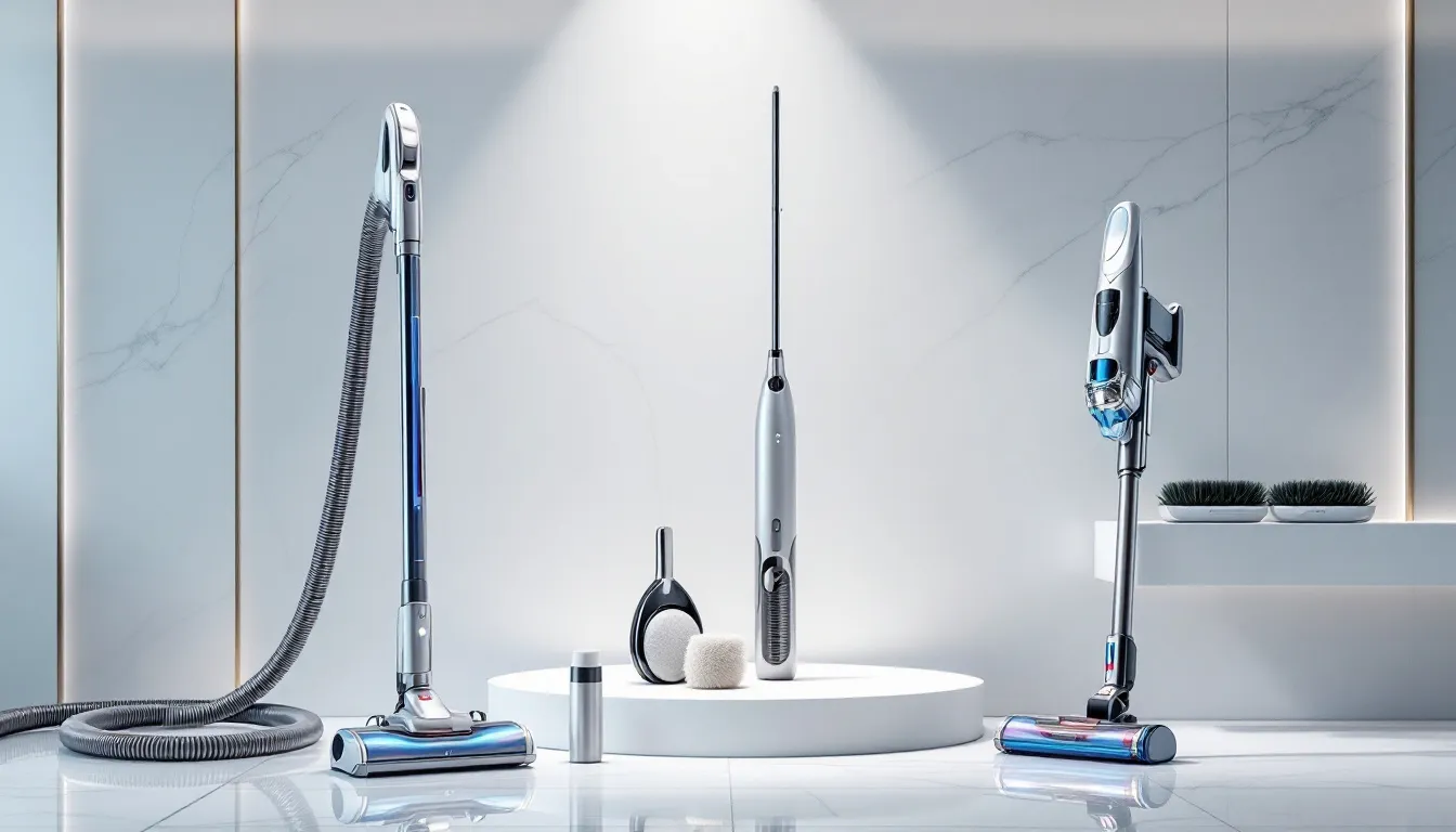 A variety of specialized deep cleaning tools and equipment used for different cleaning tasks.