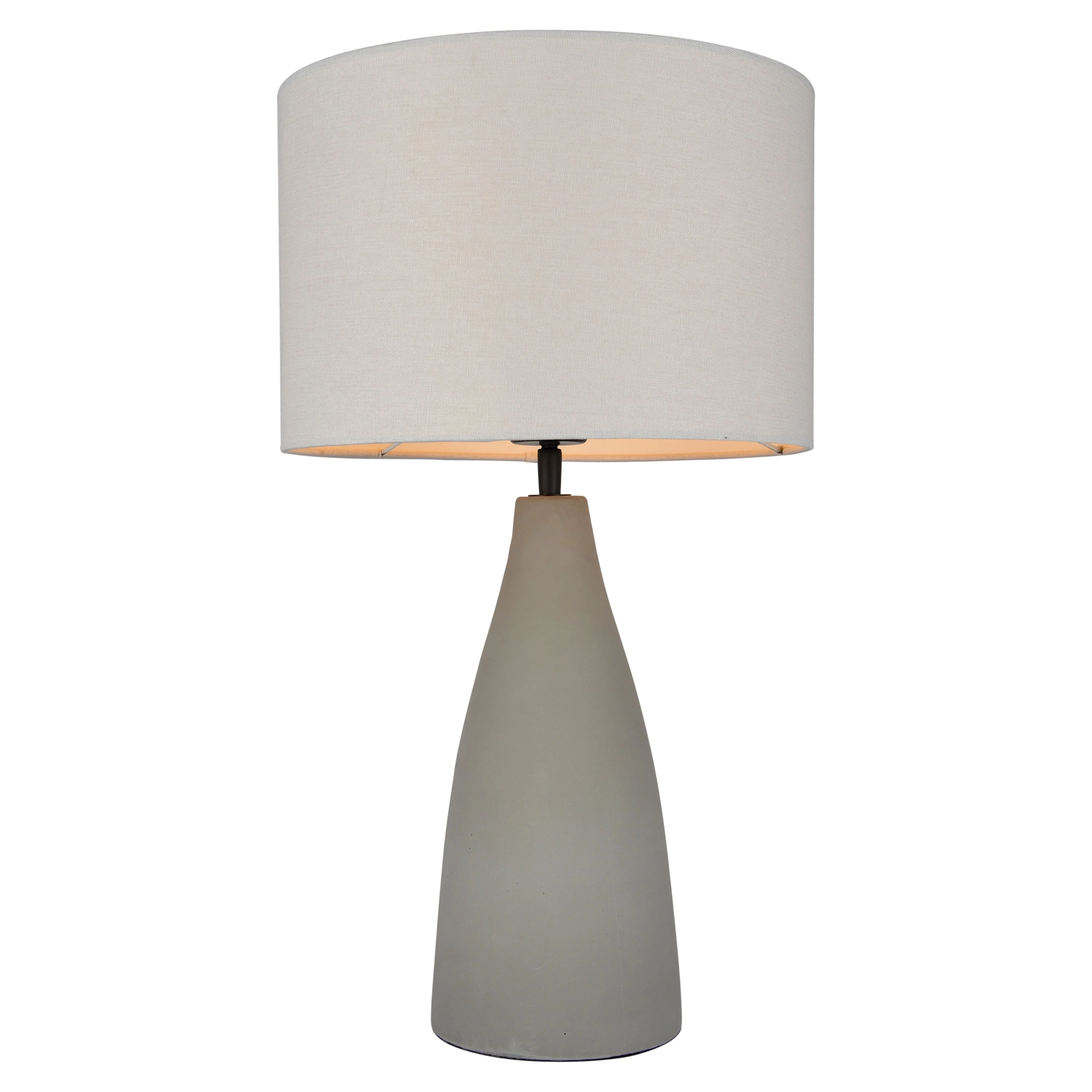 Ashley Table Lamp with a light grey textured linen lamp shade