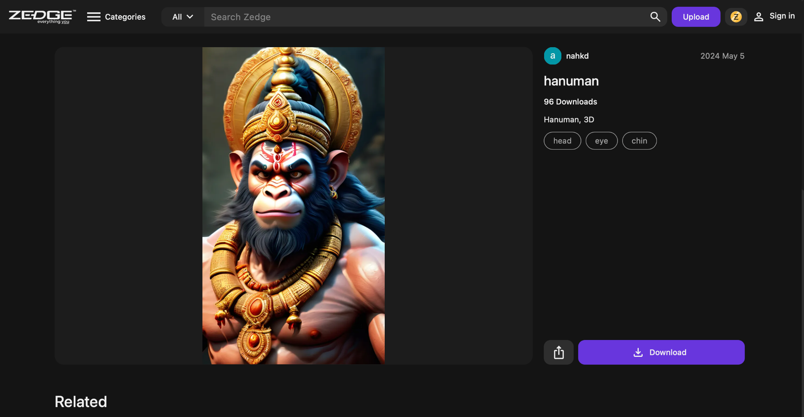 ai hanuman wallpaper