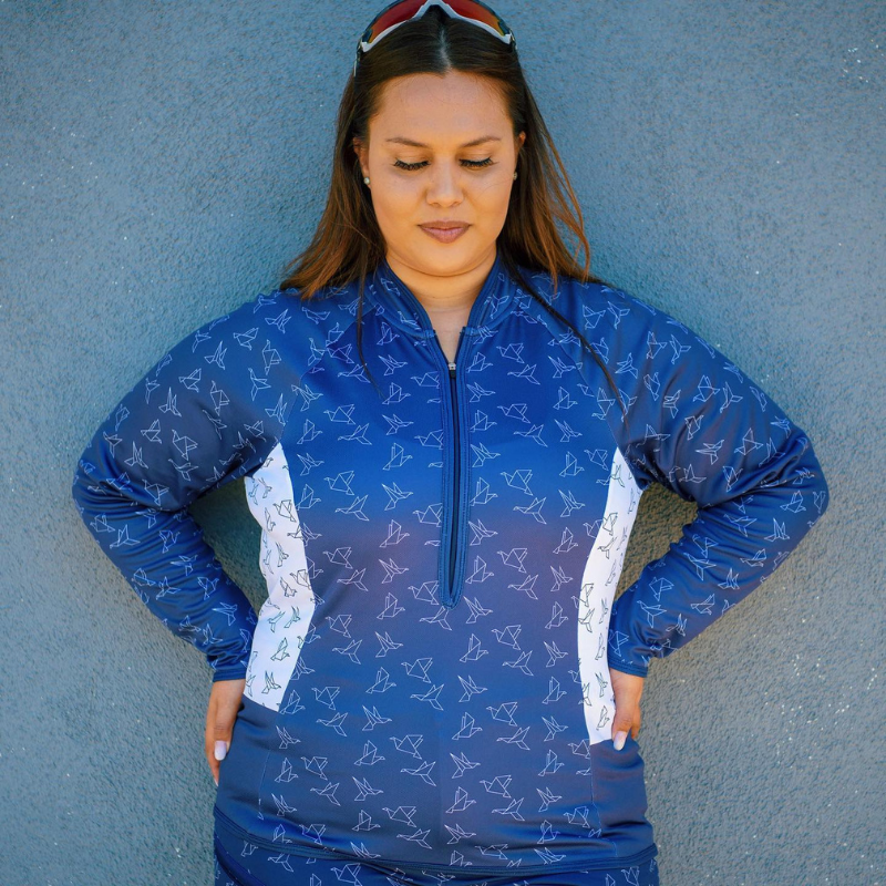 Image of a plus-size cycling jersey from SheBeest.