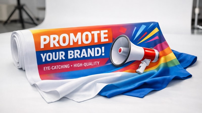 Wrinkle free property of fabric banner