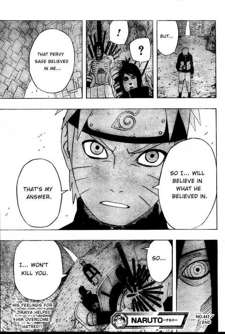 Naruto defeats Pain as the iconic manga panel in naruto