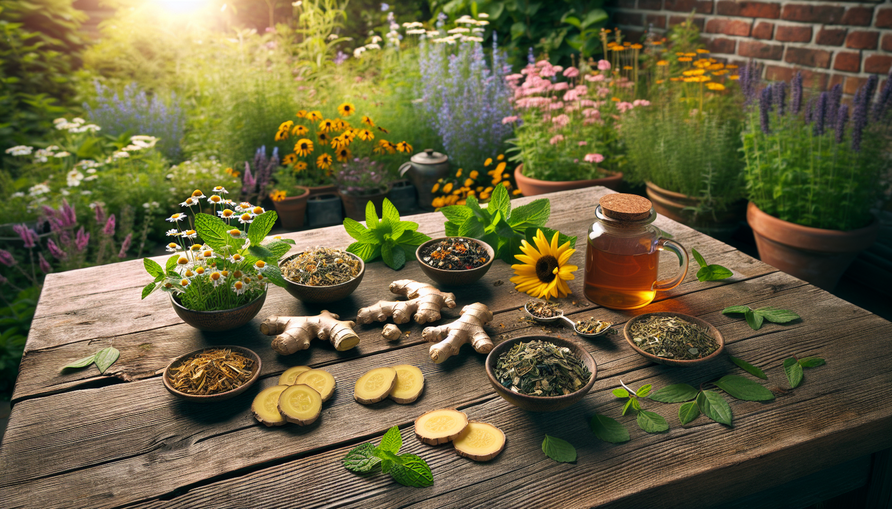 Assortment of popular herbal tea varieties