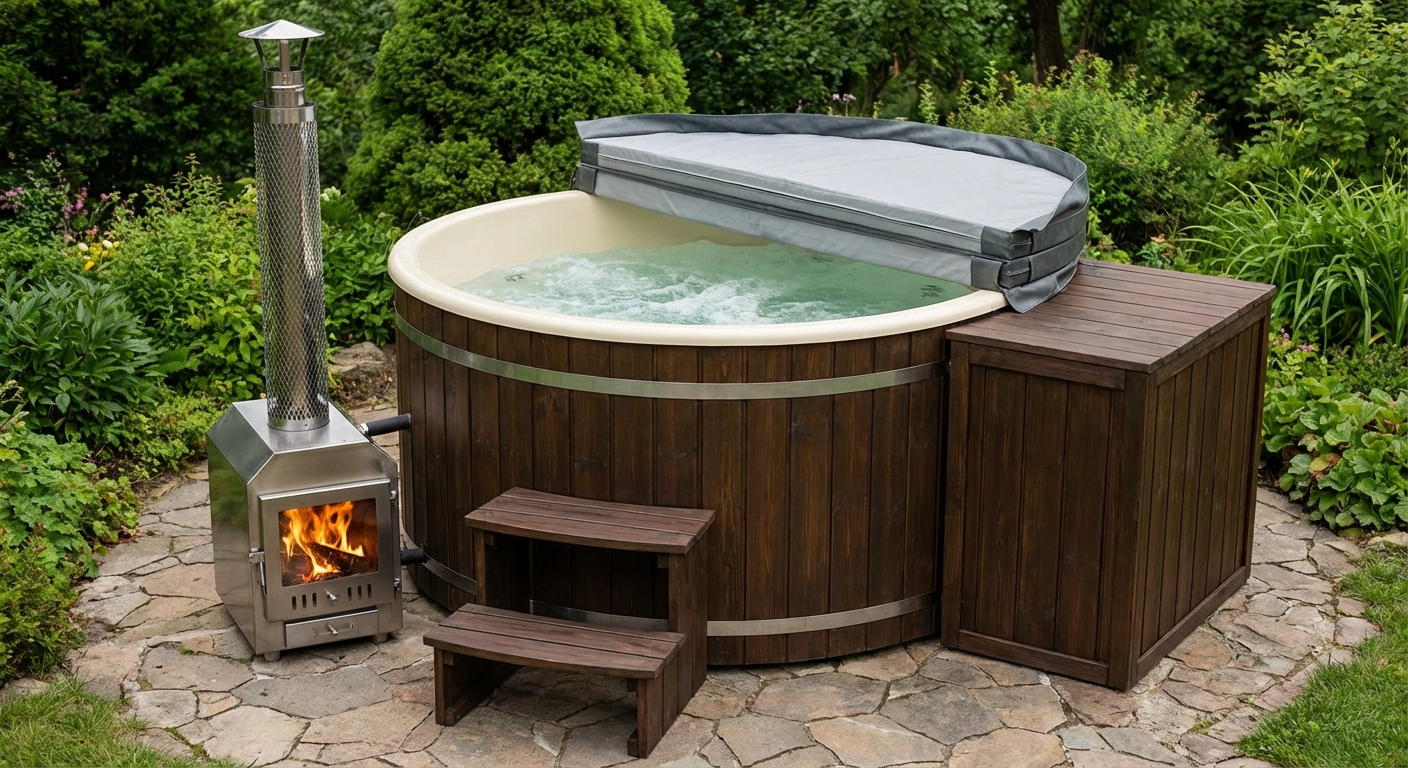 Kamienne podłoże pod balię ogrodową.