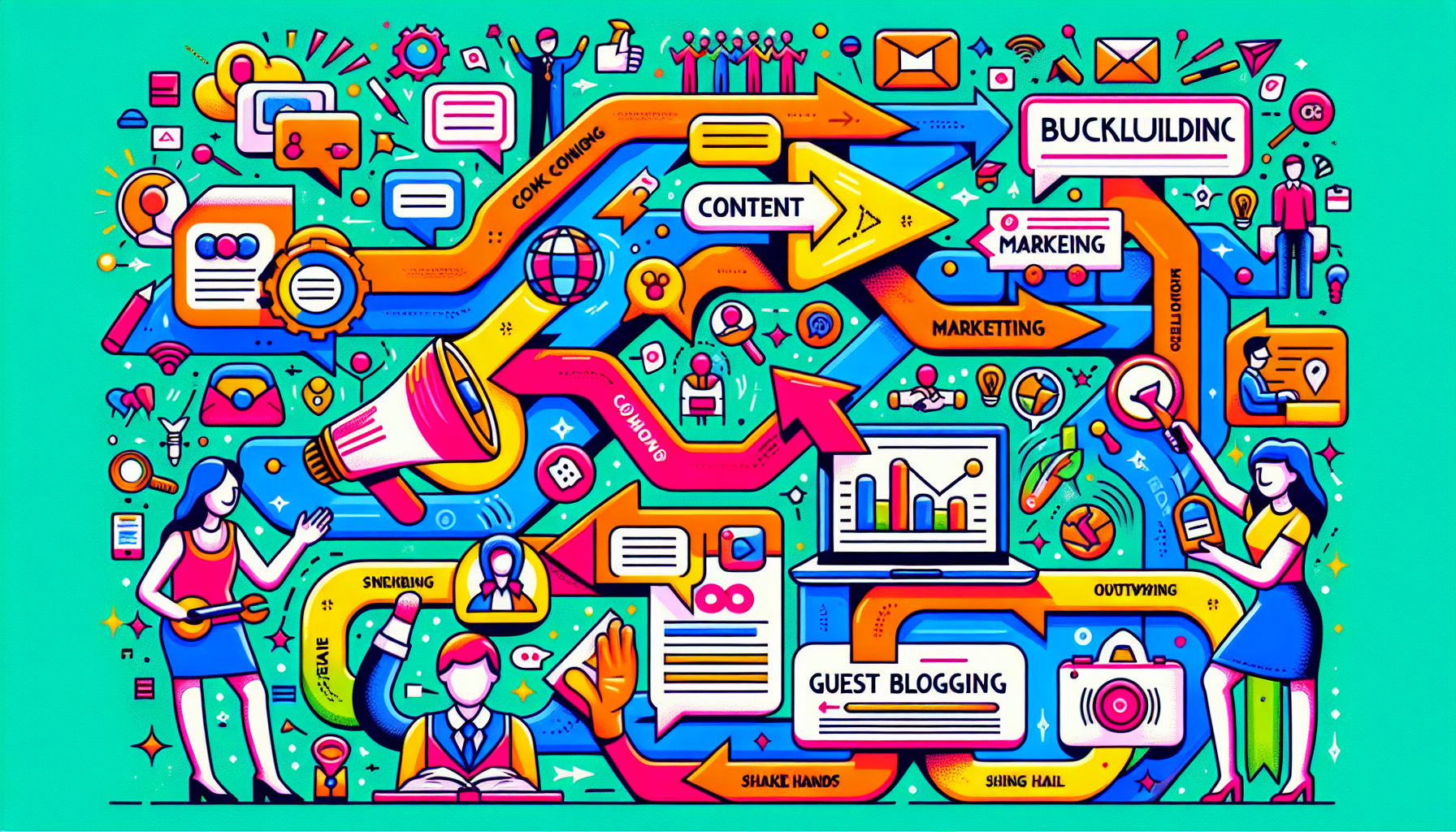 A visual guide on building quality backlinks to enhance SEO performance.