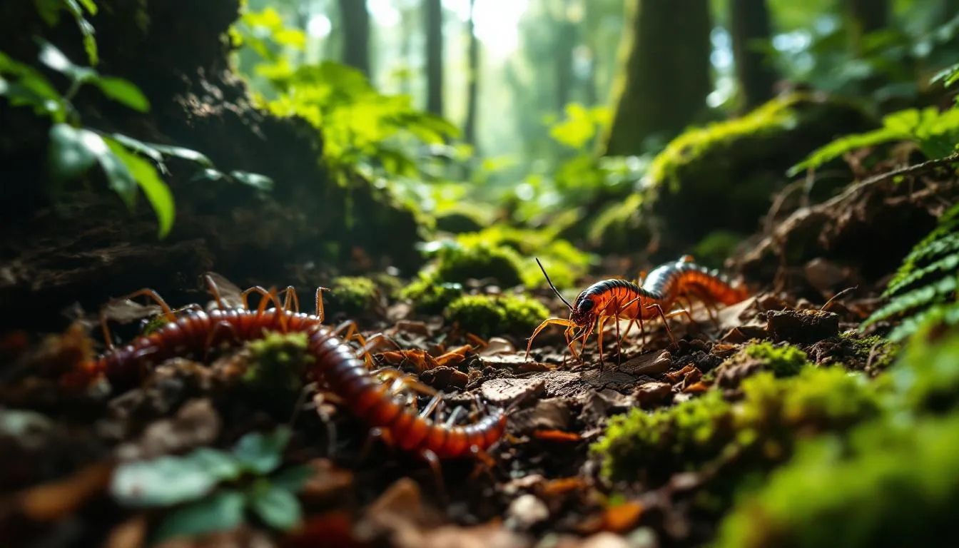 Natural predators of slater bugs in their habitat, highlighting the ecosystem.
