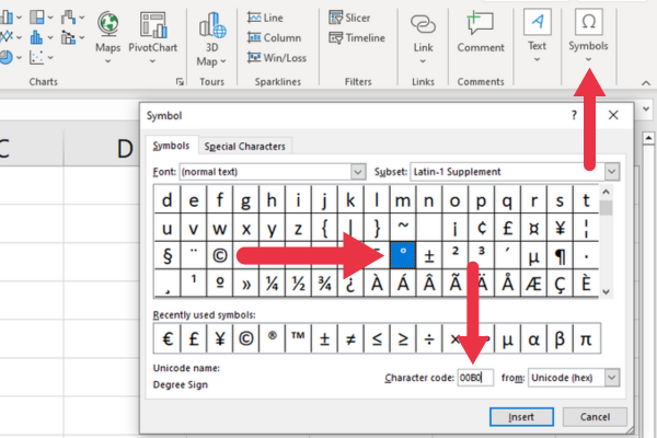 How to Insert a Degree Symbol in Excel: 7 Quick Ways – Master Data 