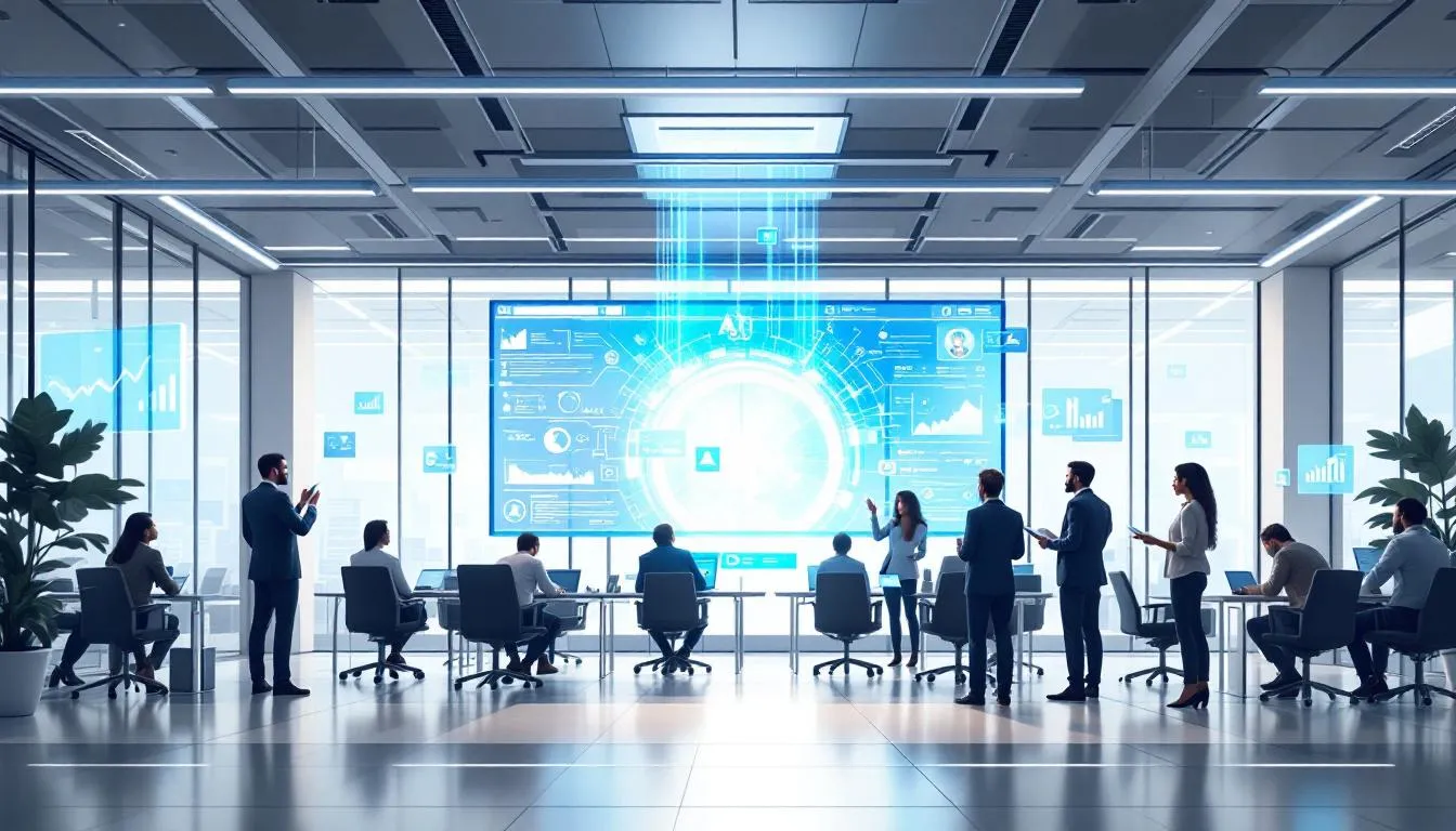 A visual representation of AI revolutionizing the hiring process.