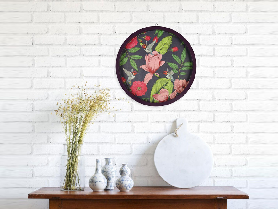 Mirrors and Handmade Plate Art for your Living Room Wall Decor.